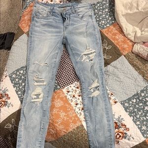Light Blue Distressed Jeans